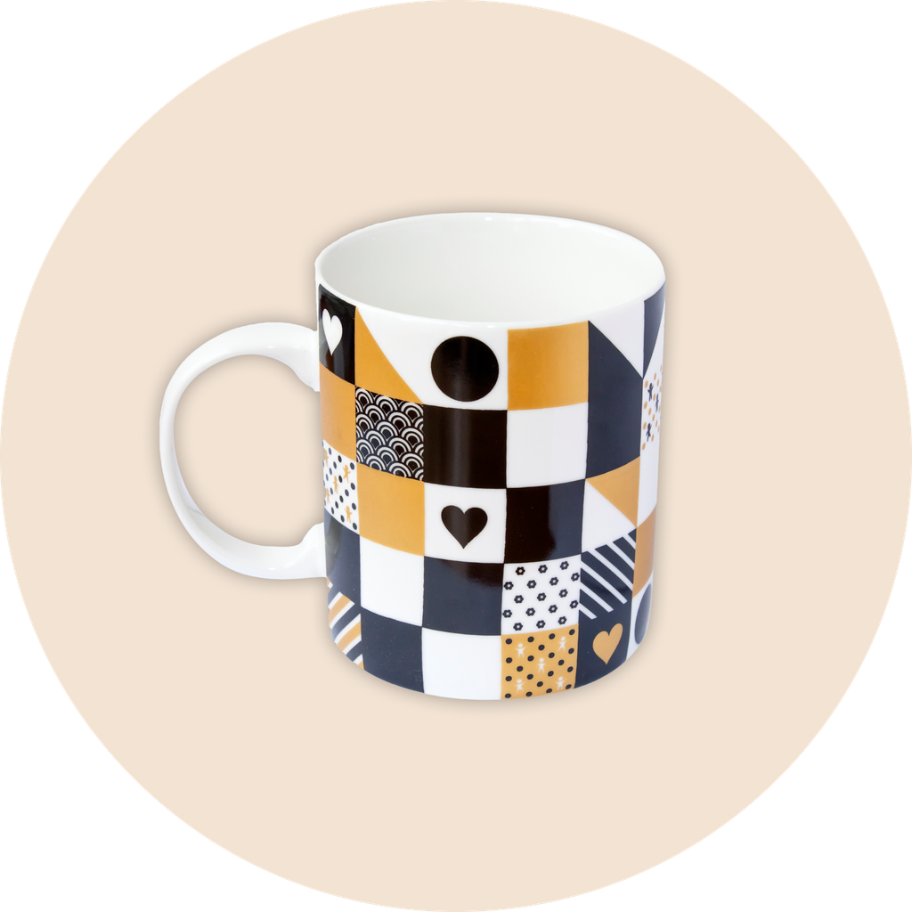 MUG CLASSIQUE DAMIER OR UNICEF