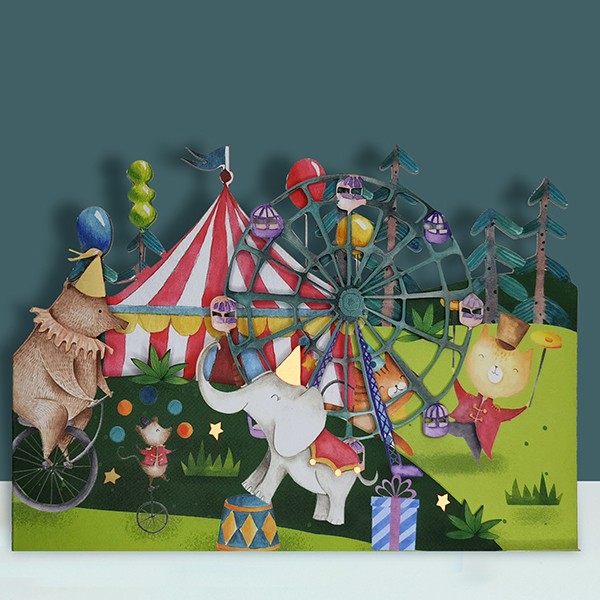 Carte d'anniversaire "Grand Cirque"