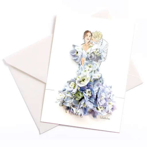 [US0111] Carte de mariage "Delphinium"