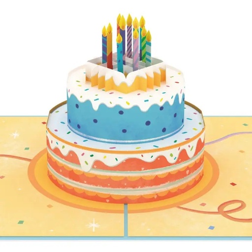 [US0123] Carte d'anniversaire "Gâteau d'Anniversaire"