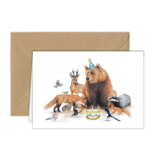 [US0259] Carte d'anniversaire "La fête de l'Ours"